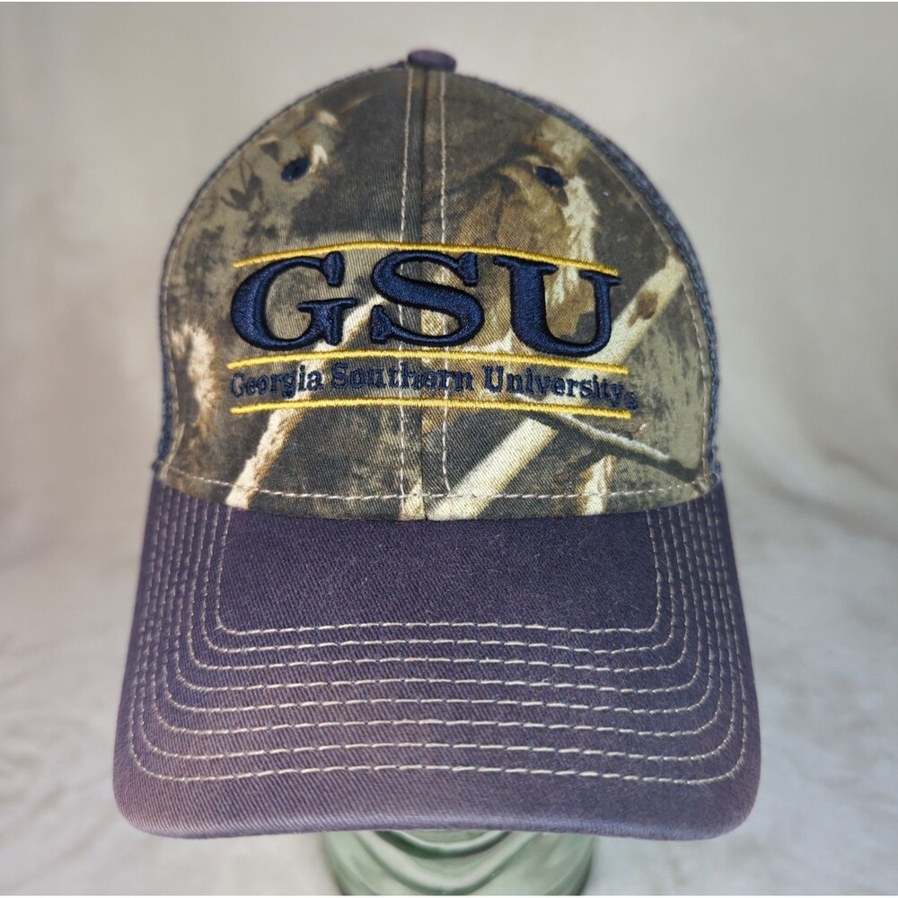 GSU Mesh Strap Back Hat Camo Georgia Southern University Eagles The Game Cap